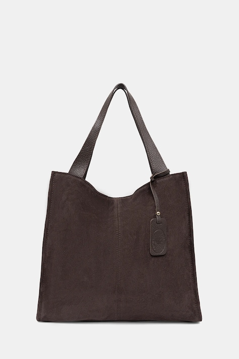 Answear.LAB torebka zamszowa kolor brązowy