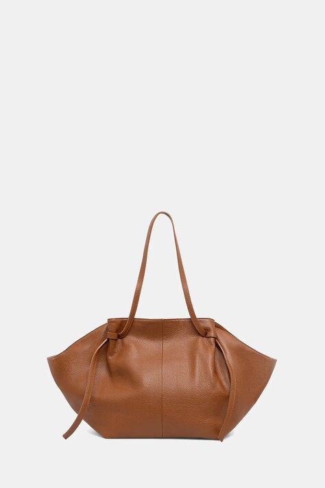 Answear.LAB torebka skórzana kolor brązowy