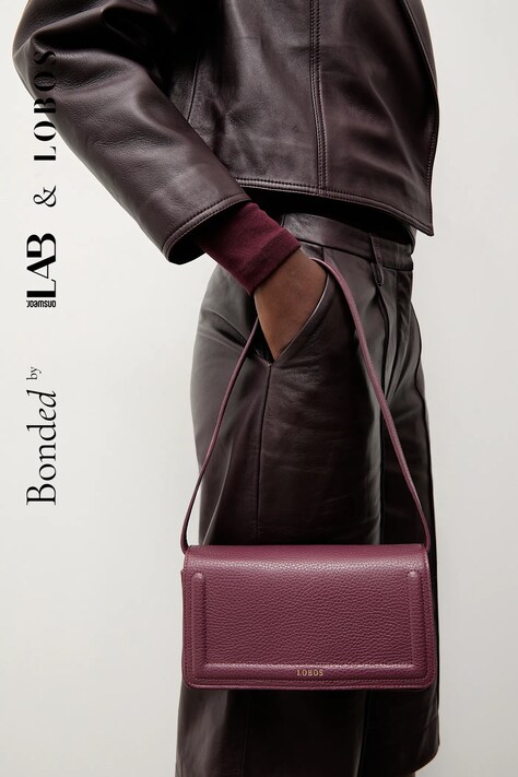 Bonded by Answear.LAB & LOBOS torebka skórzana kolor bordowy