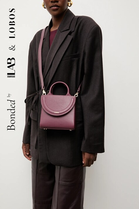 Bonded by Answear.LAB & LOBOS torebka skórzana kolor bordowy