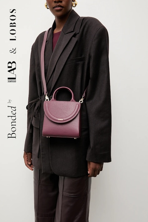 Bonded by Answear.LAB & LOBOS torebka skórzana kolor bordowy