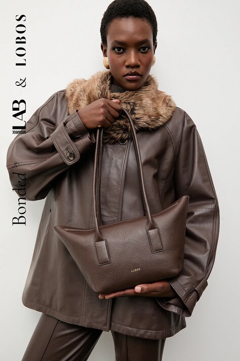 Bonded by Answear.LAB & LOBOS torebka skórzana kolor brązowy