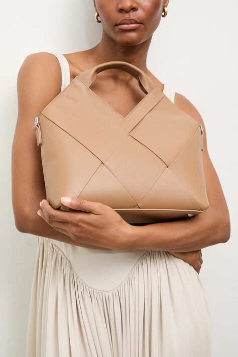 Kožená kabelka Answear.LAB béžová barva