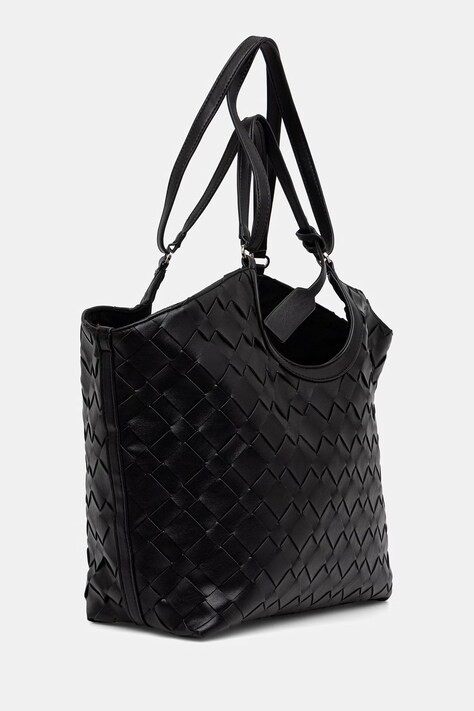 Answear.LAB Kabelka typu shopper dámska z imitácie kože čierna