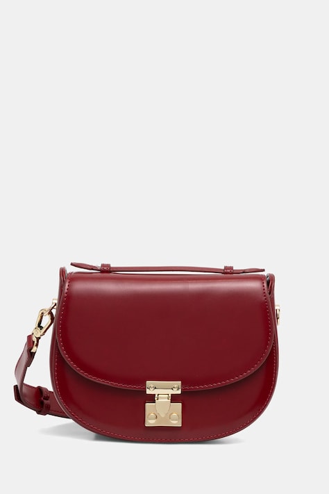 Answear.LAB torebka skórzana kolor czerwony