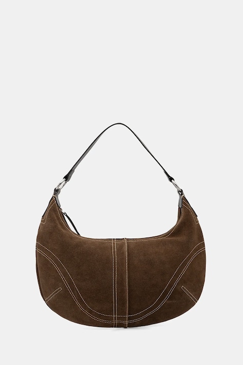 Answear.LAB torebka zamszowa kolor brązowy