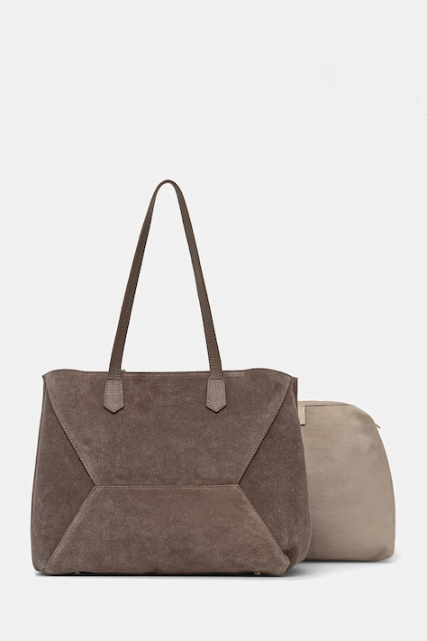 Answear.LAB torebka skórzana kolor brązowy