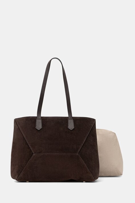 Answear.LAB torebka skórzana kolor brązowy