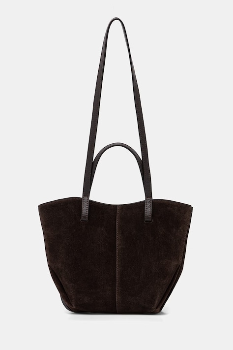 Answear.LAB torebka zamszowa kolor brązowy