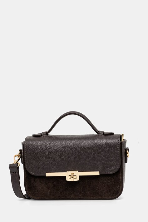 Answear.LAB torebka skórzana kolor brązowy