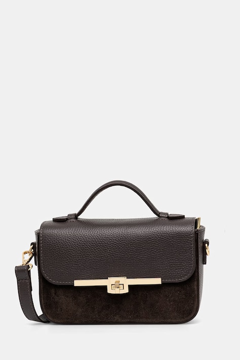 Answear.LAB torebka skórzana kolor brązowy