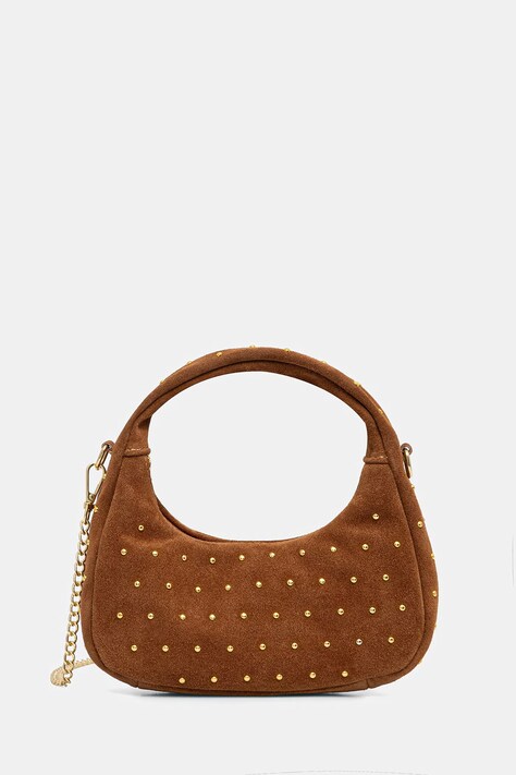 Answear.LAB torebka zamszowa kolor brązowy