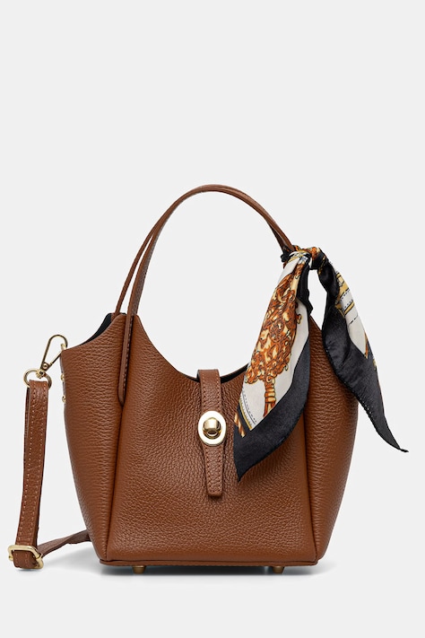 Answear.LAB torebka skórzana kolor brązowy