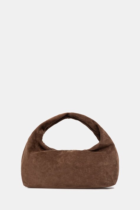 Answear.LAB torebka zamszowa kolor brązowy
