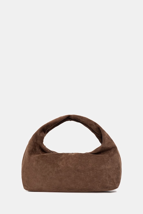 Answear.LAB torebka zamszowa kolor brązowy