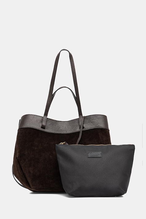 Answear.LAB torebka zamszowa kolor brązowy