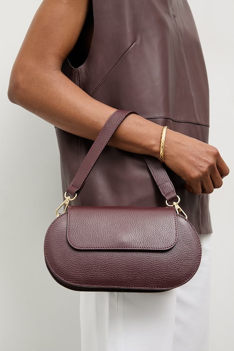 Шкіряна сумочка Answear.LAB колір бордовий