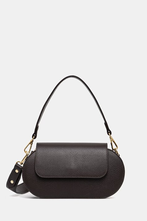 Answear.LAB torebka skórzana kolor brązowy