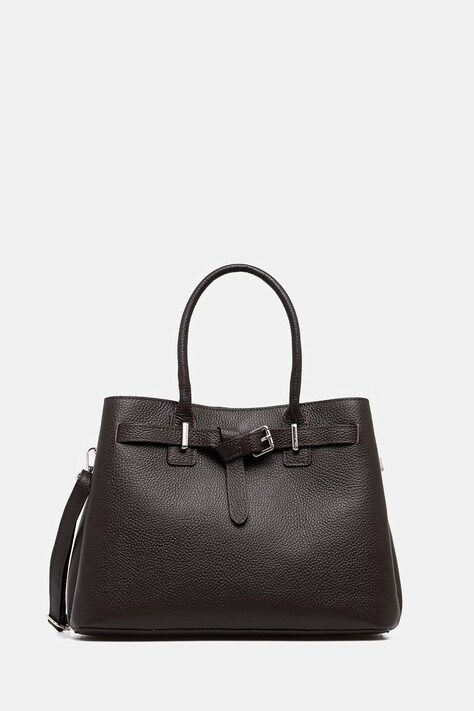 Answear.LAB torebka skórzana kolor brązowy