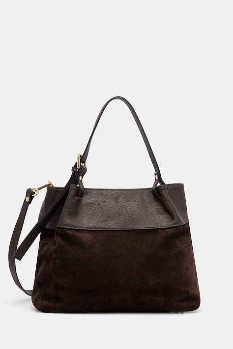 Answear.LAB torebka zamszowa kolor brązowy