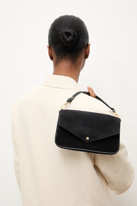 Torbica od brušene kože Answear.LAB boja: crna