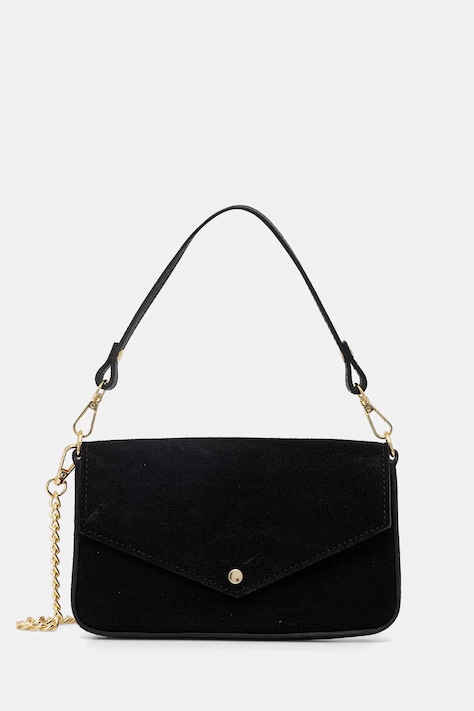 Answear.LAB kopertówka zamszowa kolor czarny