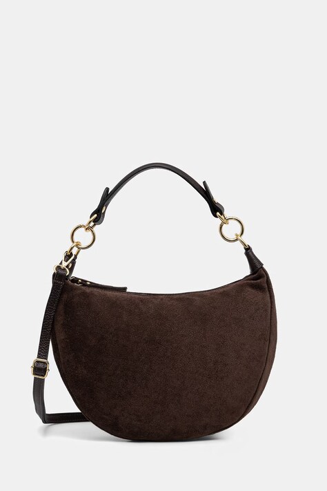 Answear.LAB torebka zamszowa kolor brązowy