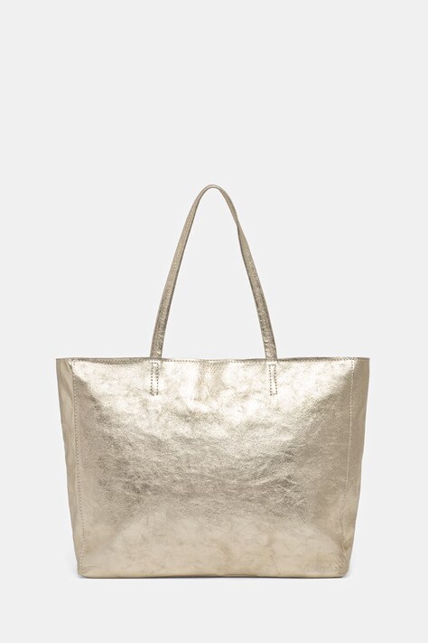 Answear.LAB torebka shopper damska skórzana złota