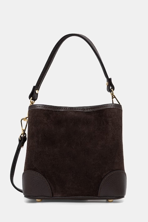 Answear.LAB torebka worek damska zamszowa brązowa