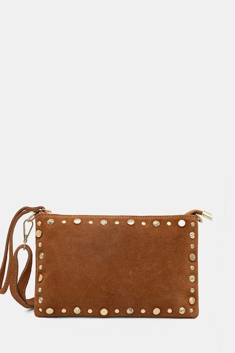 Answear.LAB torebka crossbody damska zamszowa brązowa