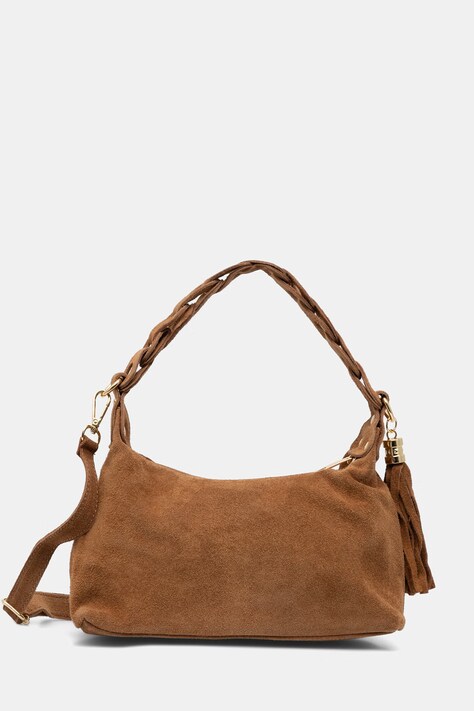 Answear.LAB torebka crossbody damska zamszowa brązowa