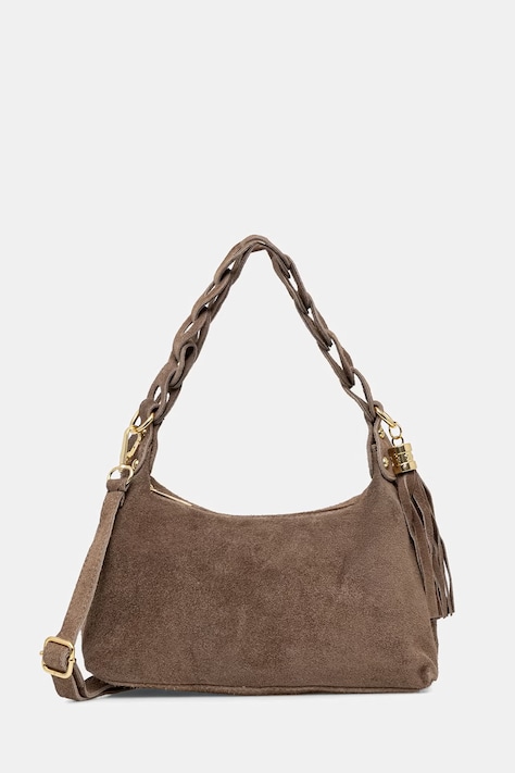 Answear.LAB torebka crossbody damska zamszowa brązowa