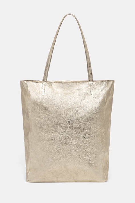 Answear.LAB torebka shopper damska skórzana złota