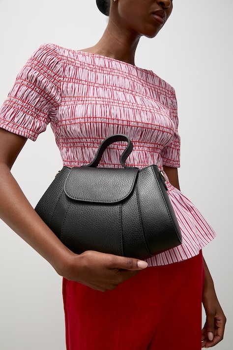 Answear.LAB crossbody kabelka dámska kožená čierna