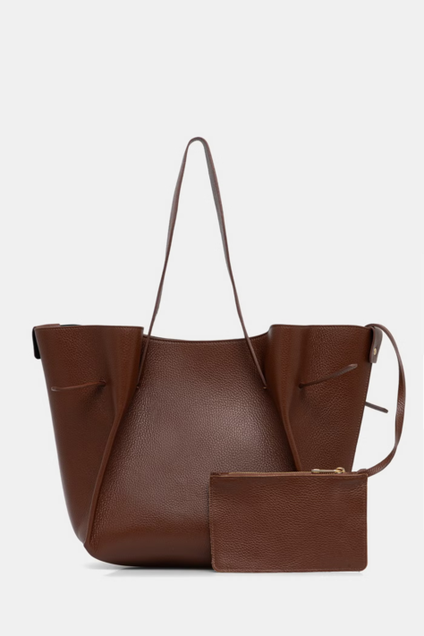 Answear.LAB torebka shopper damska skórzana brązowa