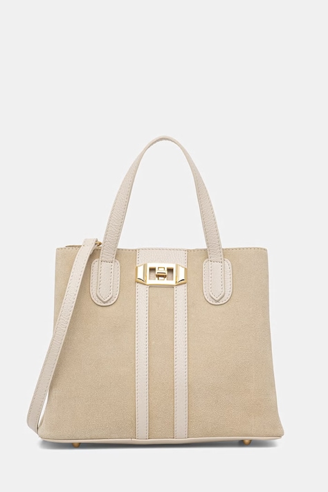 Answear.LAB aktówka damska zamszowa beżowa