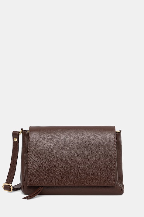 Answear.LAB чанта crossbody дамска от кожа кафява