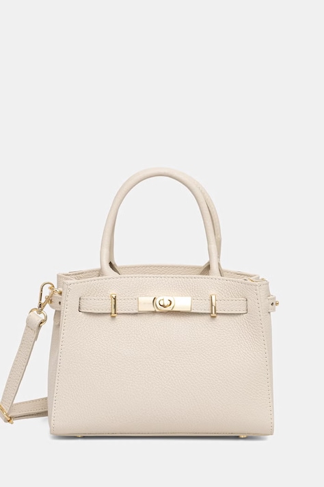 Answear.LAB torebka crossbody damska skórzana beżowa