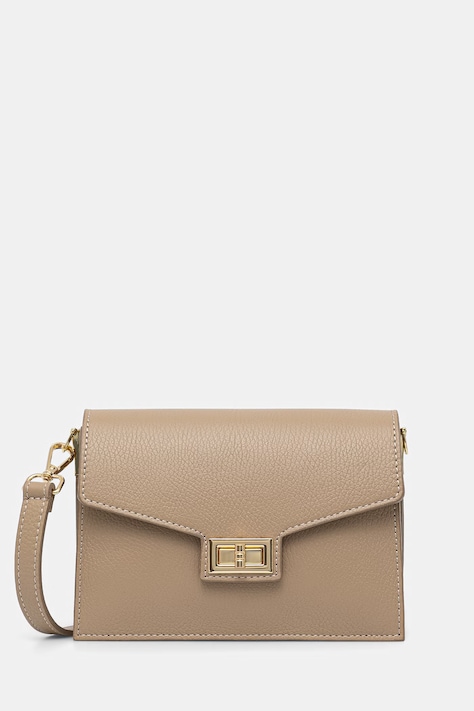 Answear.LAB torebka crossbody damska skórzana beżowa