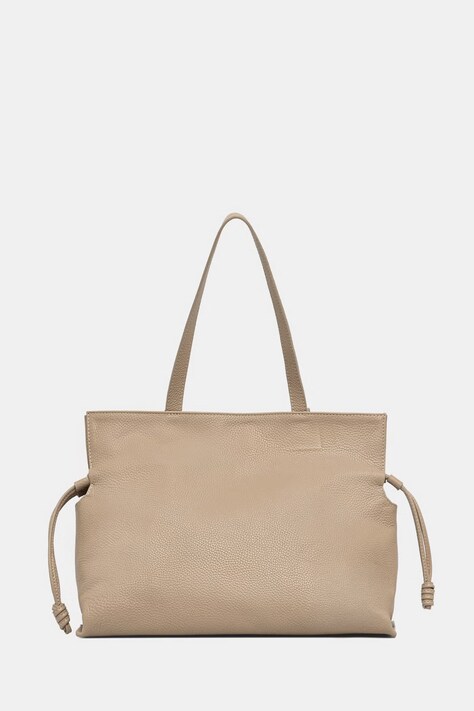 Answear.LAB torebka shopper damska skórzana beżowa