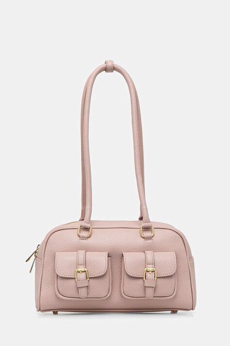 Answear.LAB torebka shopper damska skórzana różowa