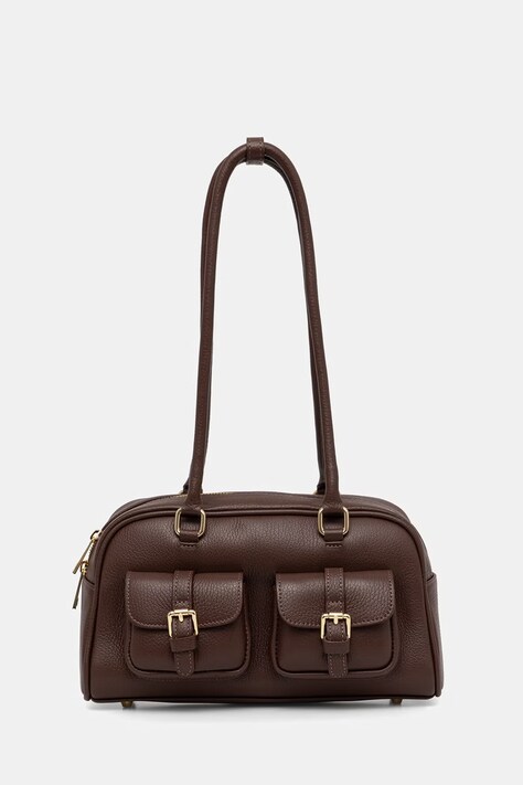 Answear.LAB torebka shopper damska skórzana brązowa