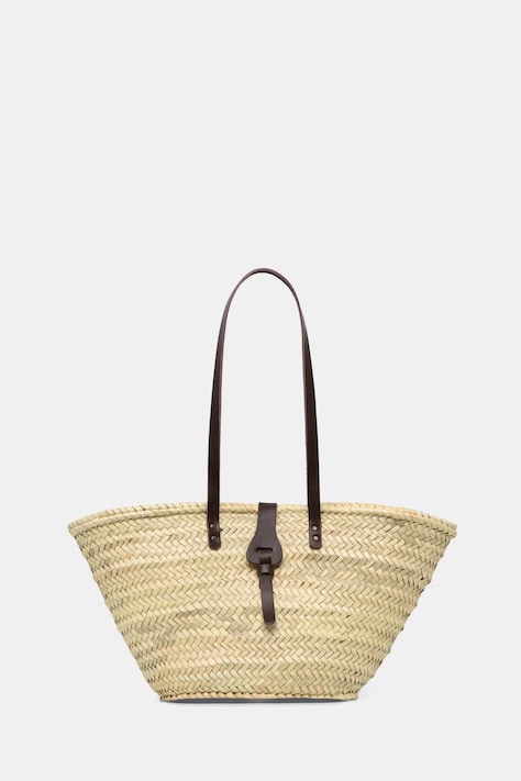 Answear.LAB torebka shopper damska pleciona beżowa