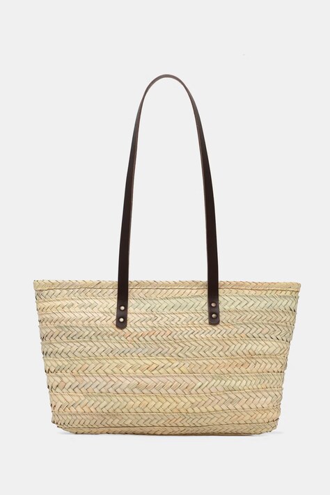 Answear.LAB torebka shopper damska pleciona beżowa