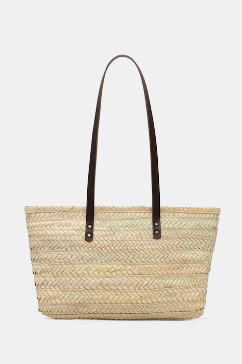 Answear.LAB torebka shopper damska pleciona beżowa