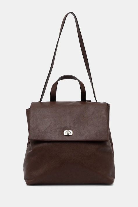 Answear.LAB plecak skórzany damski kolor brązowy mały gładki