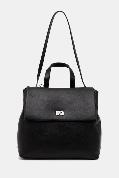 Answear.LAB plecak skórzany damski kolor czarny mały gładki