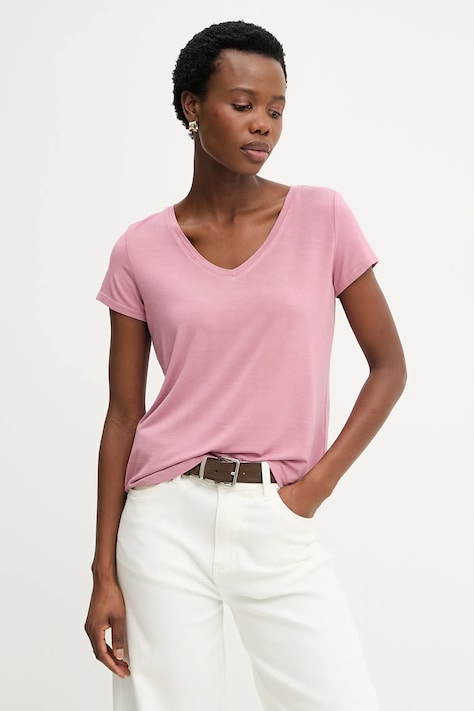Answear.LAB t-shirt damski kolor różowy