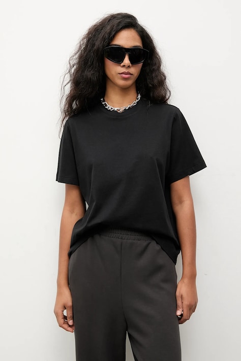 Answear.LAB t-shirt bawełniany damski kolor czarny