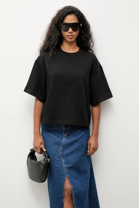 Answear.LAB t-shirt bawełniany damski kolor czarny